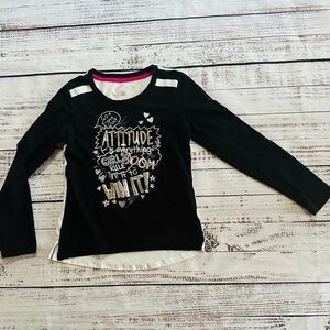 Girls black longsleeve t! Size 12